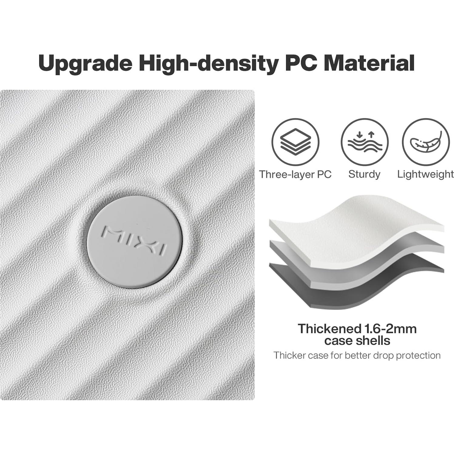 Maleta Grande Expandible Mixi 66cm PC Blanco Humo TSA