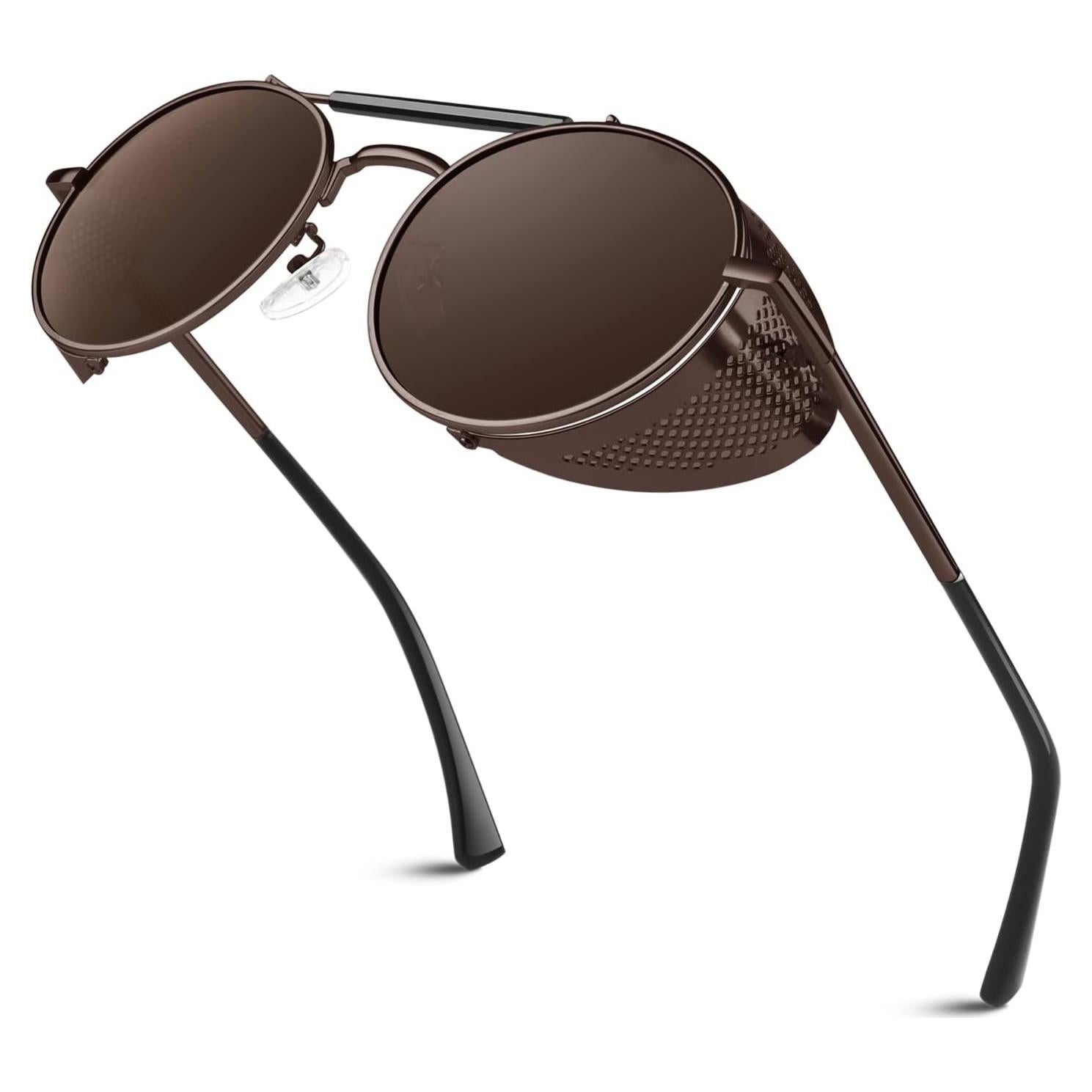 Gafas de sol steampunk polarizadas UV400 para hombres y mujeres