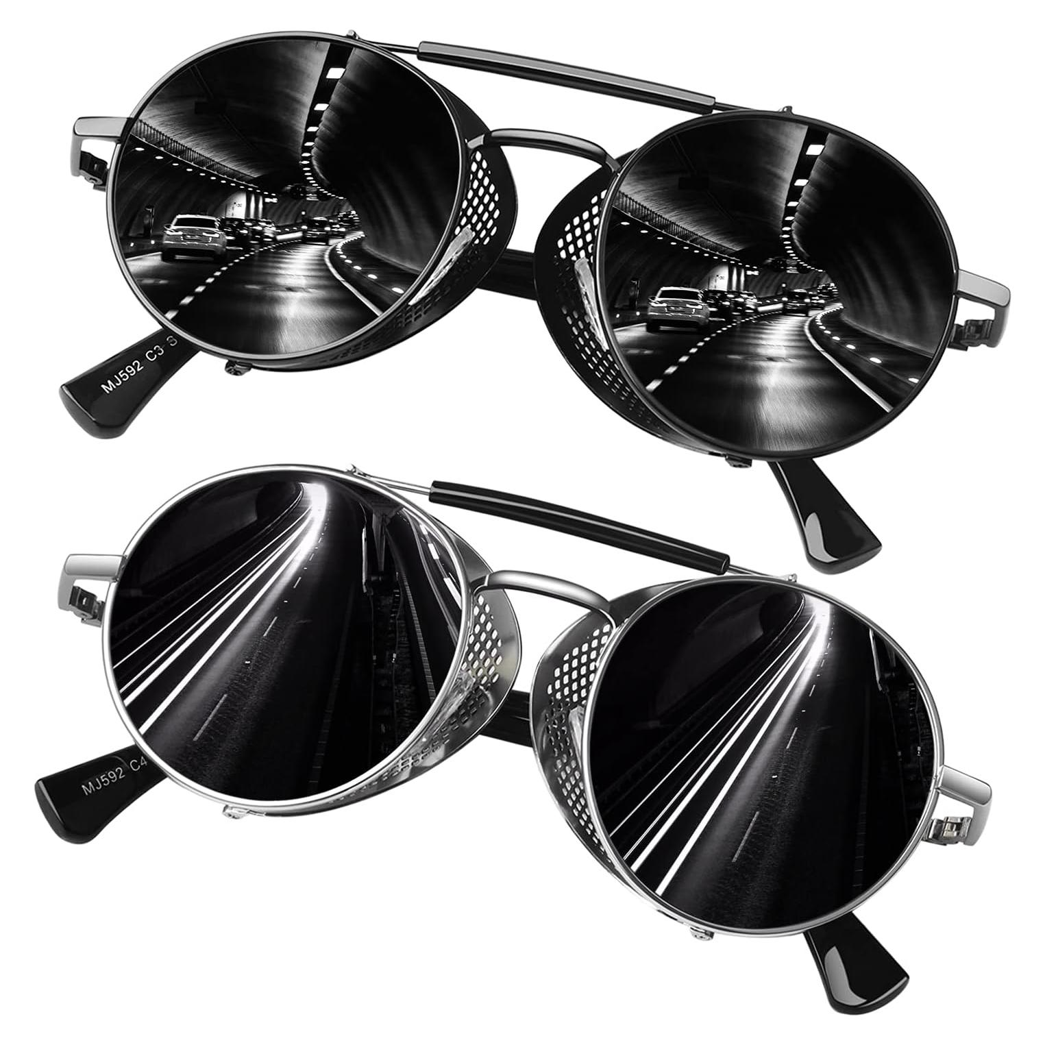 Gafas de sol retro polarizadas SUNIER S92 con escudos laterales