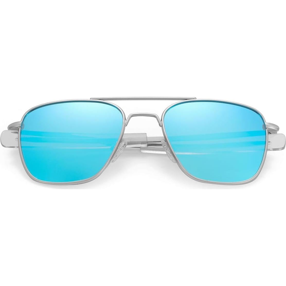 Gleyemor Gafas de Sol Aviador Polarizadas 55mm Plateadas