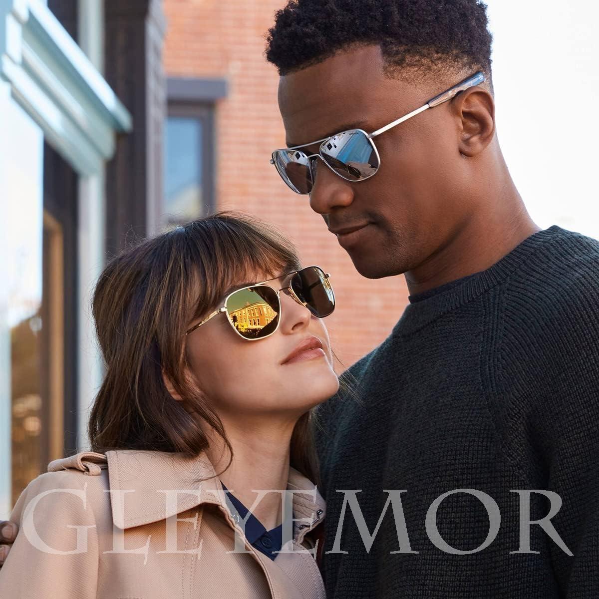 Gleyemor Gafas de Sol Aviador Polarizadas 55mm Hombres