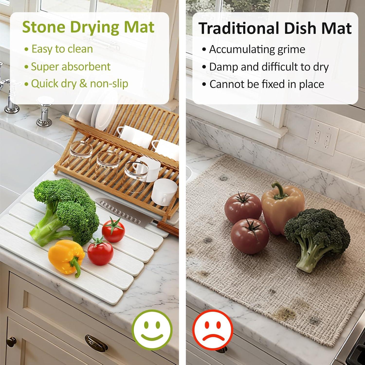 Alfombrilla de Secado de Piedra DK177 61x40.6 cm Absorbente