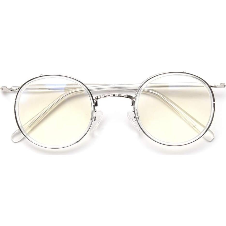 Gafas Redondas Kachawoo TR90 Unisex Lente Transparente