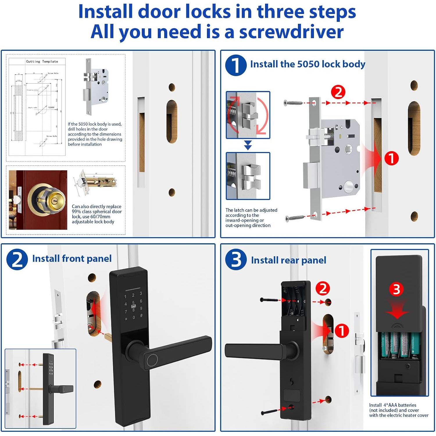 Cerradura Inteligente Splenssy Biométrica con Teclado