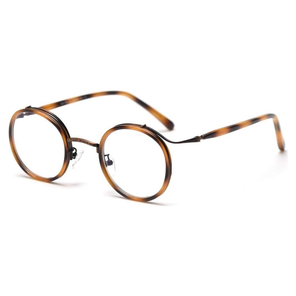 Gafas Redondas Kachawoo Acetato UV400 Unisex Estilo Retro