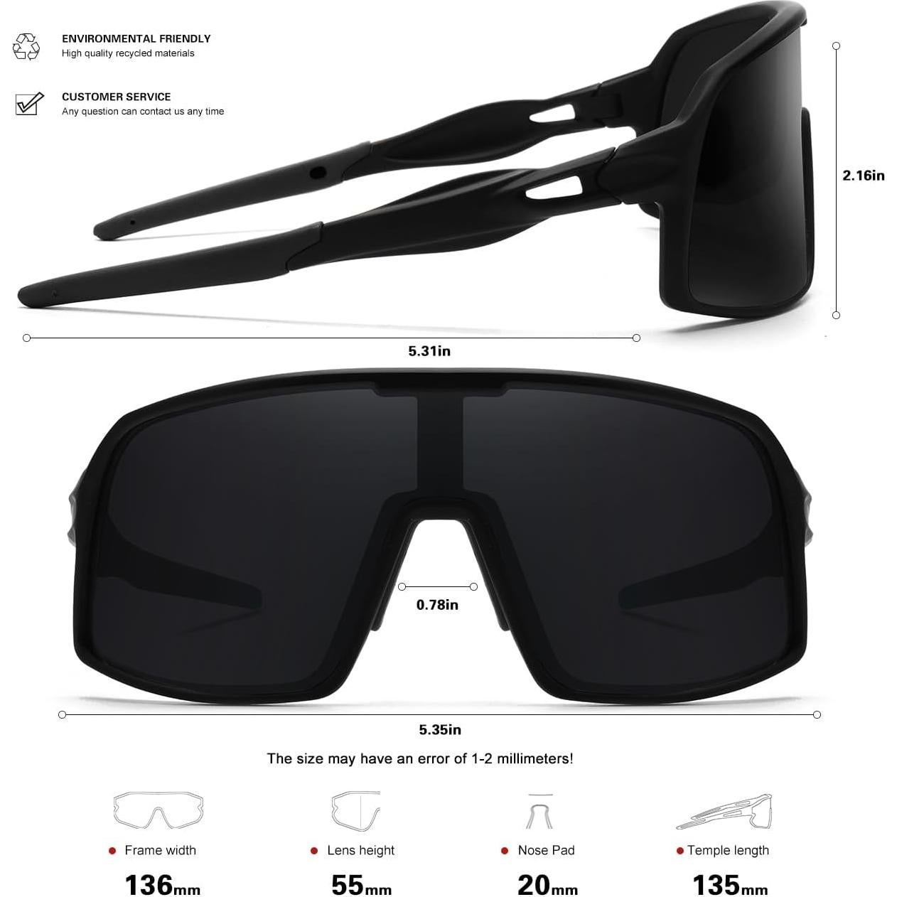 Gafas de sol deportivas Polarizadas UV400 para ciclismo