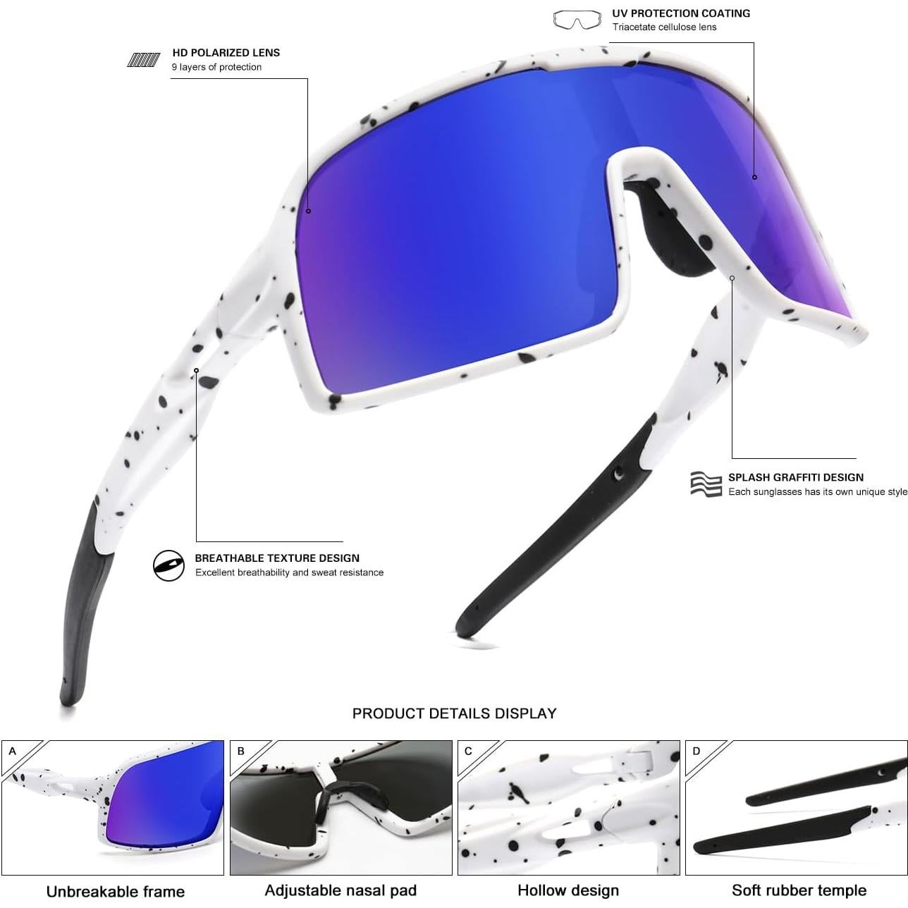 Gafas de sol deportivas Polarizadas UV400 para ciclismo