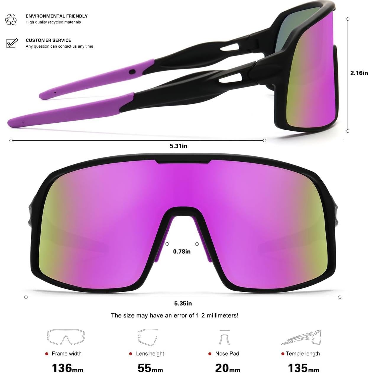 Gafas de sol deportivas Polarizadas UV400 para ciclismo