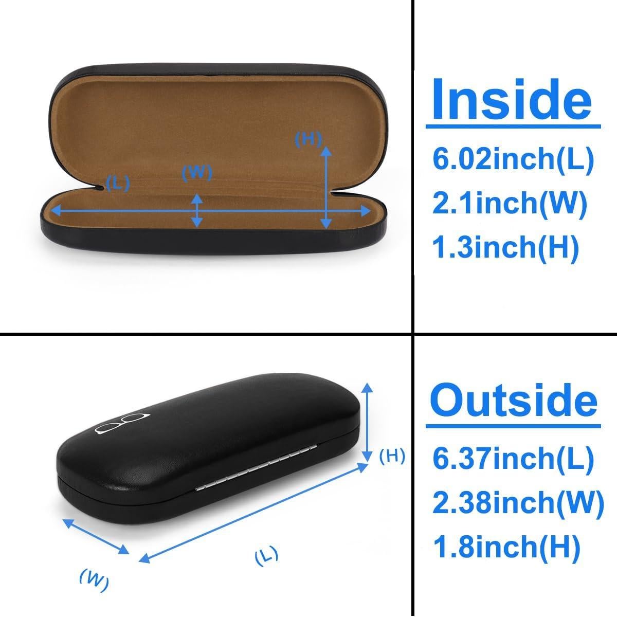 RayLove Unisex Hard Shell Eyeglasses Cases, Protective Case For Glasses