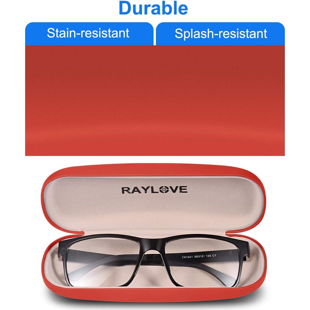 Estuche Duro para Gafas RayLove Unisex Rojo 15.24x5.08cm