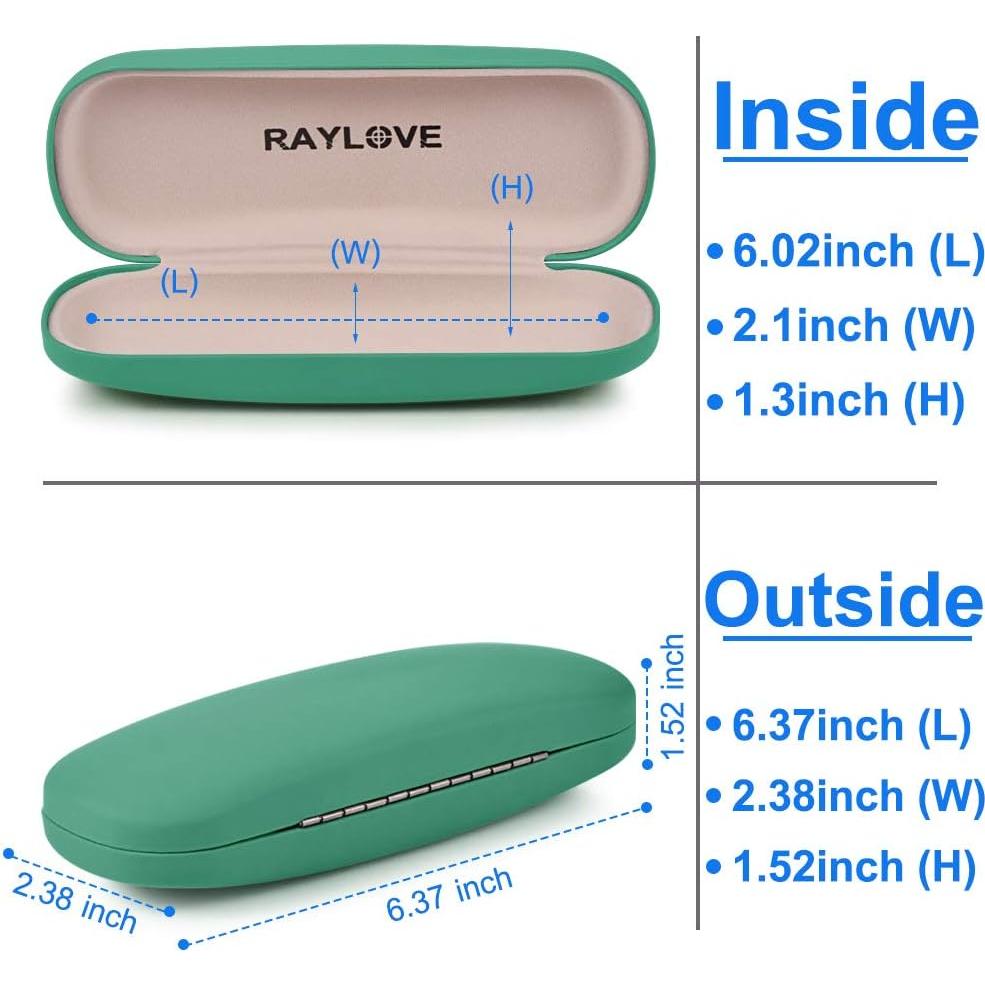Estuche Duro para Gafas RayLove Unisex Verde Profundo