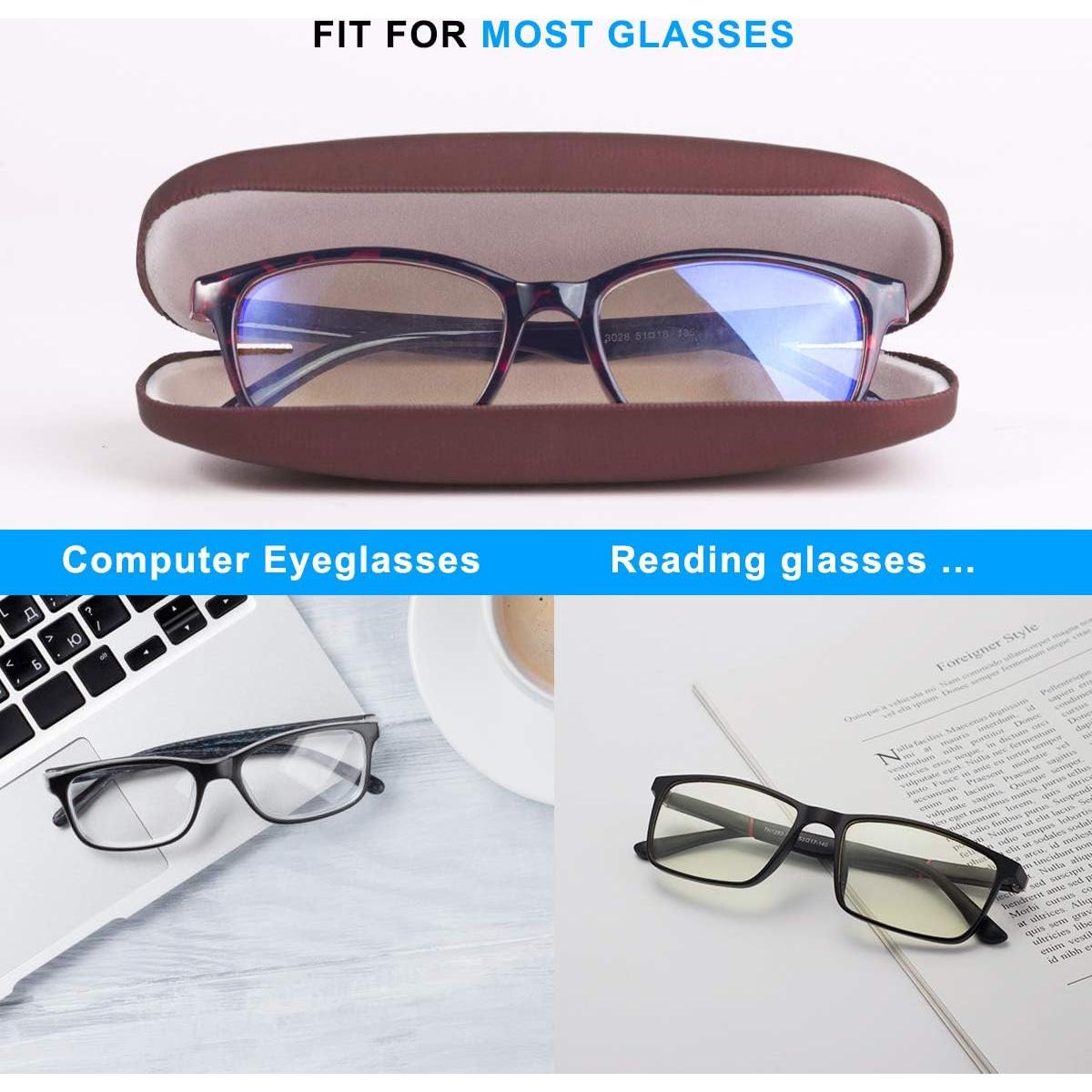 Estuche Duro para Gafas RayLove Unisex Negro y Marrón