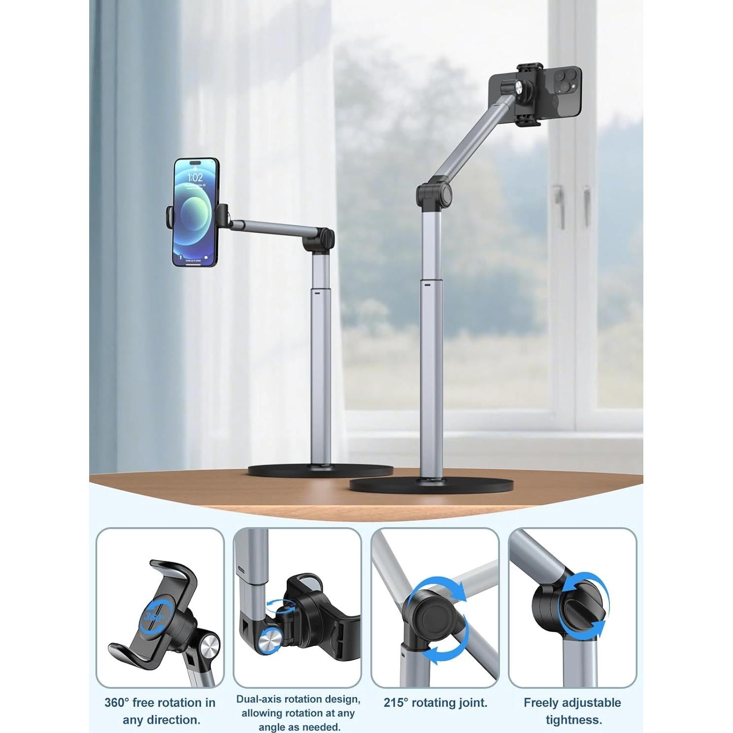 Soporte de Teléfono Aéreo Mistriddle Ajustable 31.2 cm