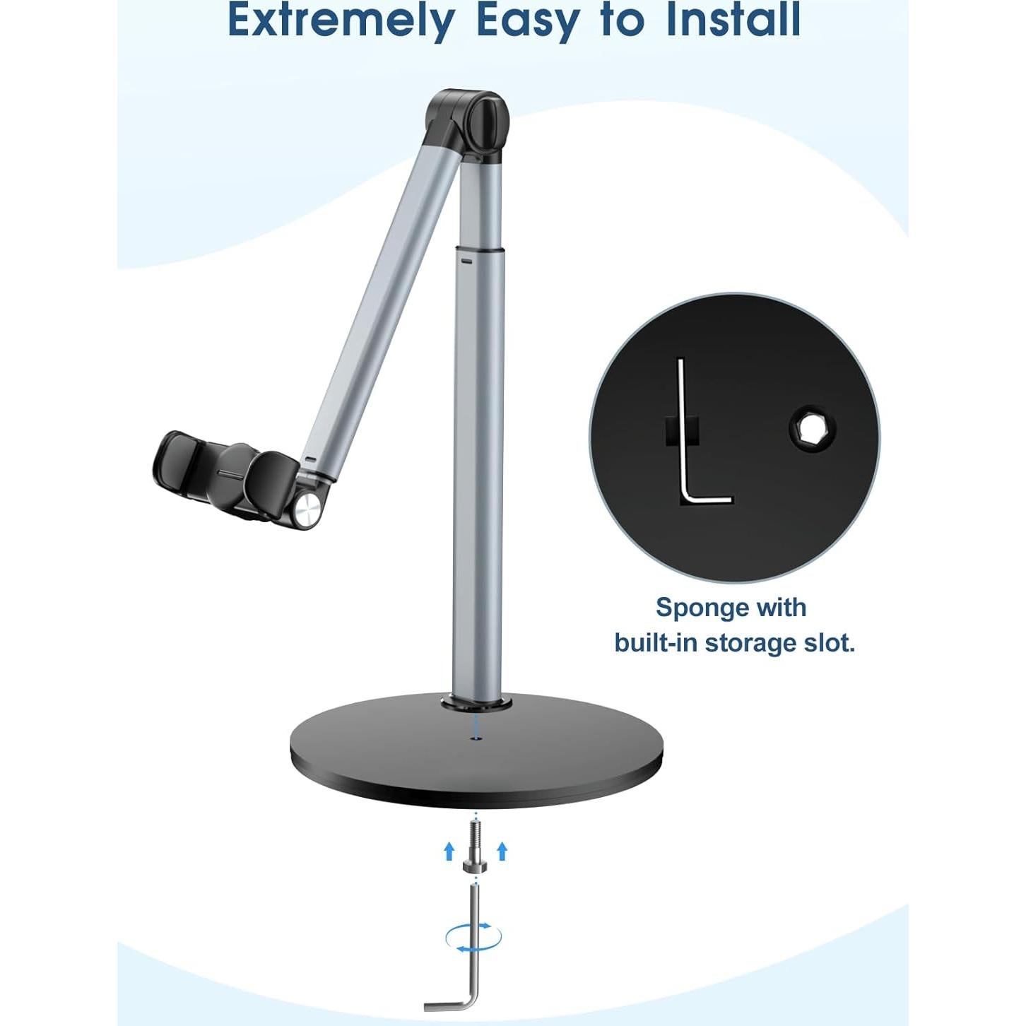 Soporte de Teléfono Aéreo Mistriddle Ajustable 31.2 cm
