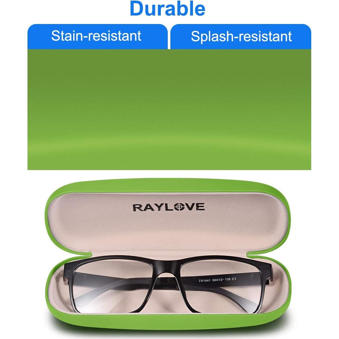 Estuche Duro para Gafas RayLove Unisex Verde 15.24 cm