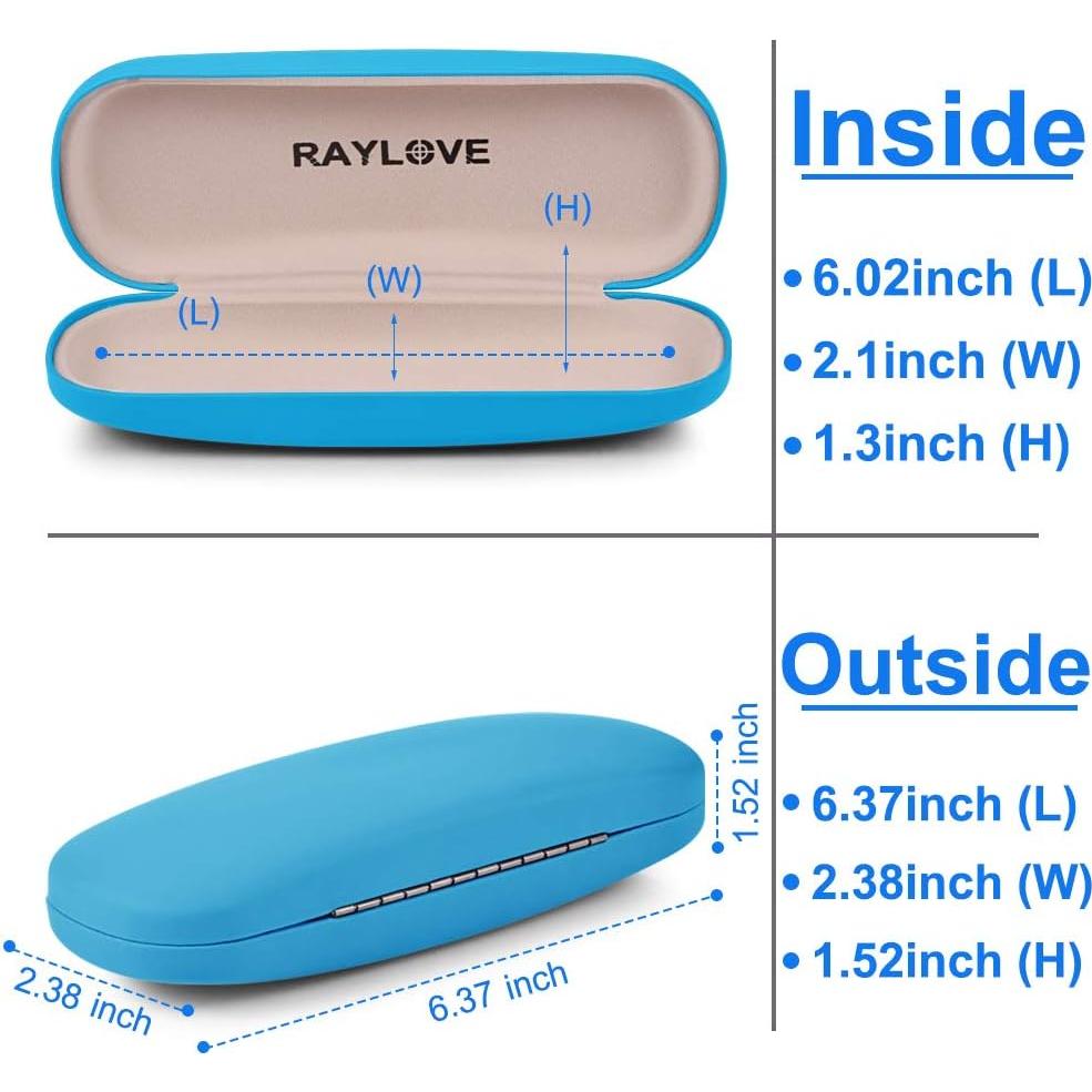 Estuche Duro para Gafas RayLove Unisex Azul Cielo