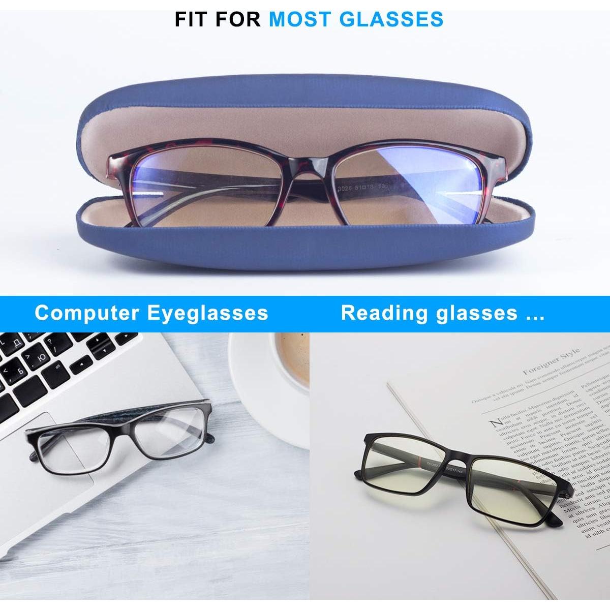 Estuche Duro para Gafas RayLove Unisex Negro y Azul