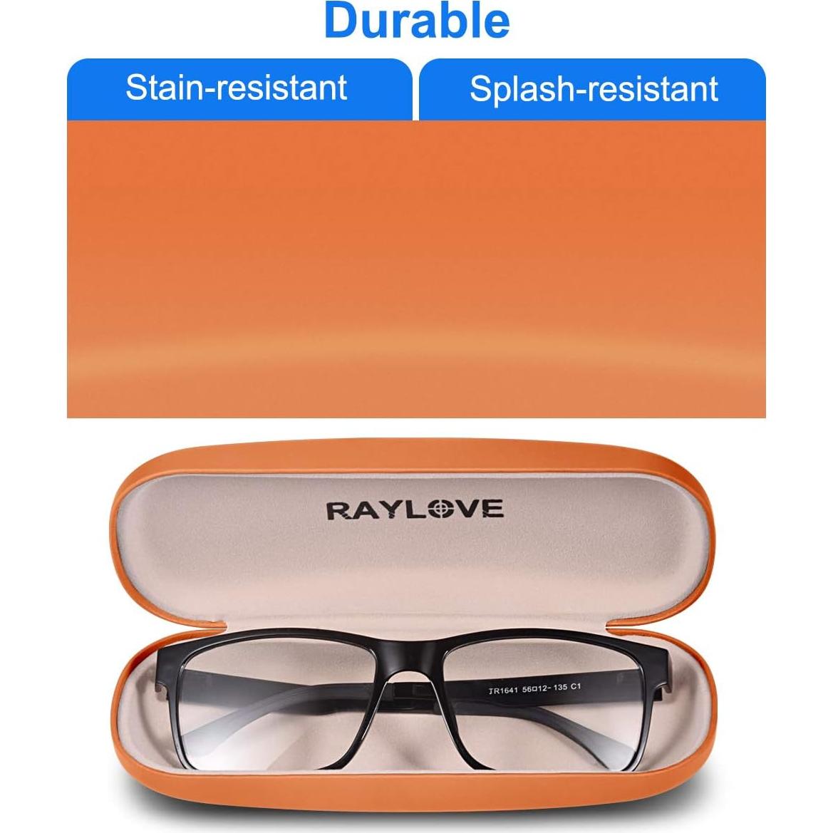 Estuche Duro para Gafas RayLove Unisex Naranja 15.24 cm