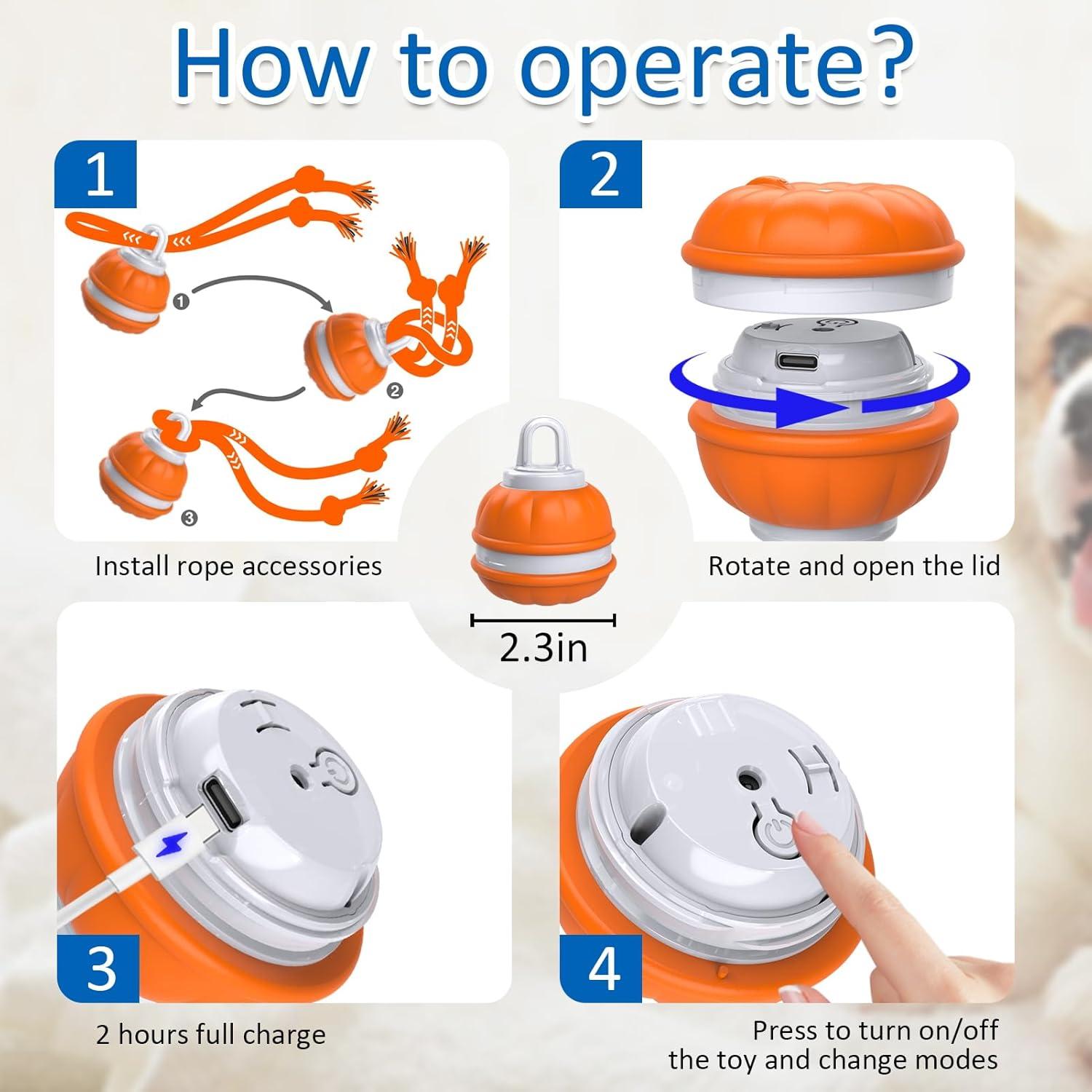 Bola Interactiva para Perros Sofolor 6.2cm Recargable USB