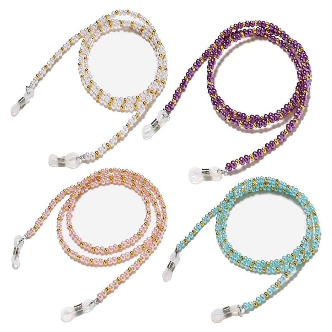 Cadena de Gafas 4 Piezas con Perlas para Mujeres