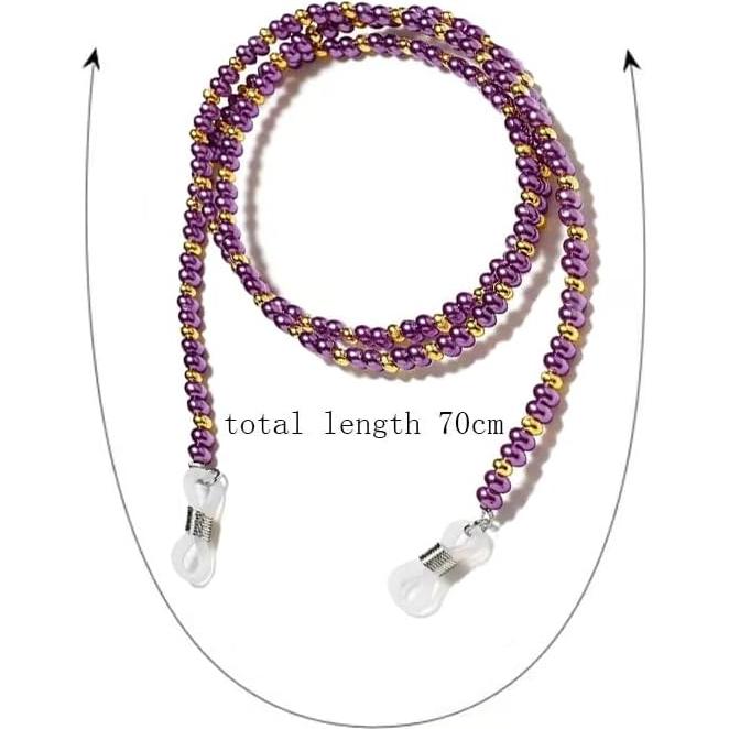 Cadena de Gafas 4 Piezas con Perlas para Mujeres