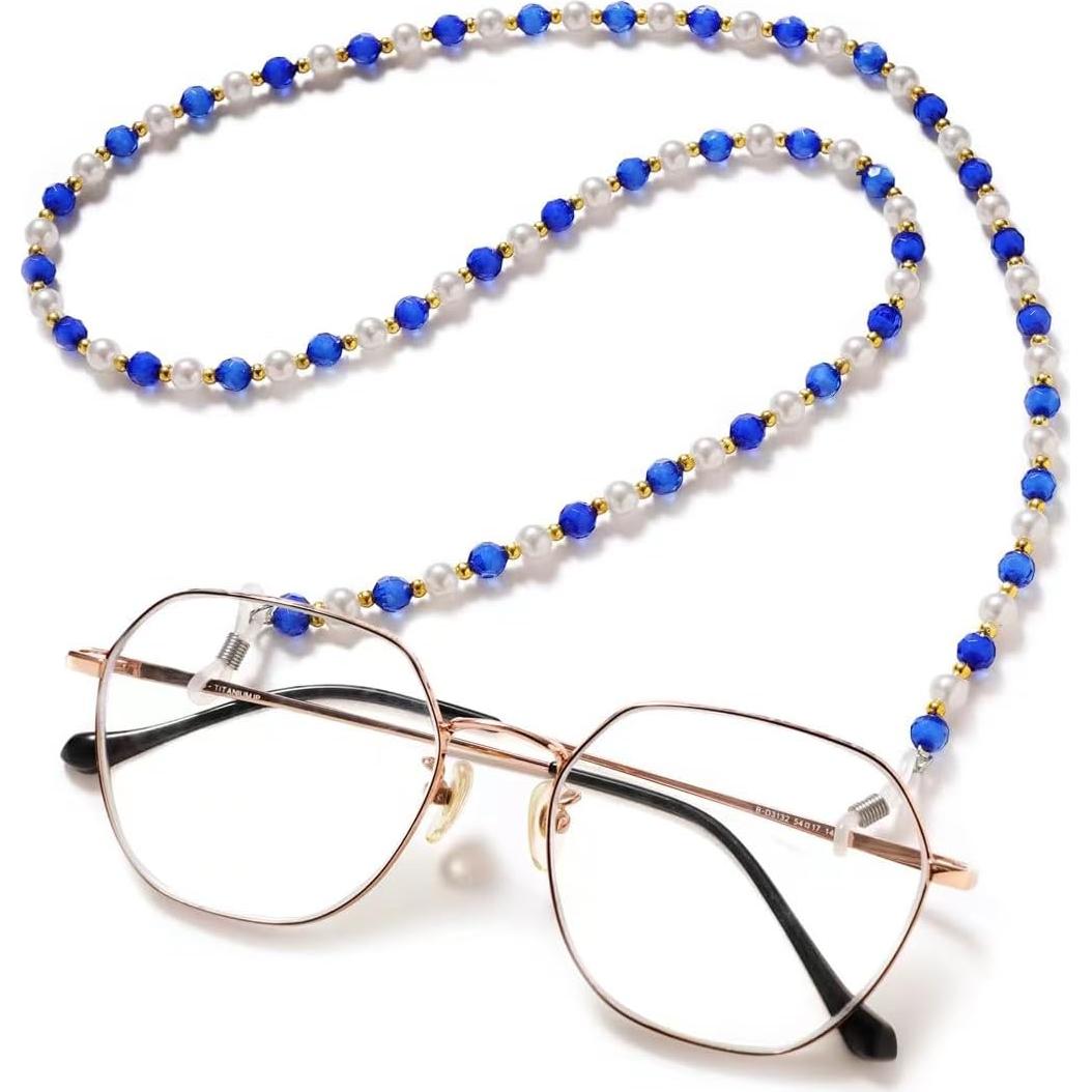 Cadena de Gafas con Perlas 4 Piezas para Mujeres 75 cm