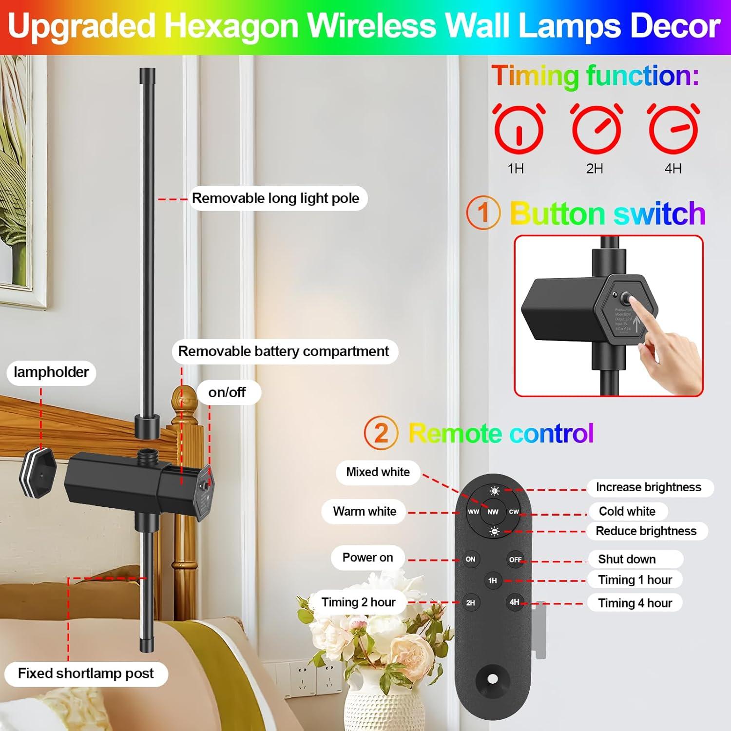 Juego de apliques de pared LED recargables Shenzhen BD01