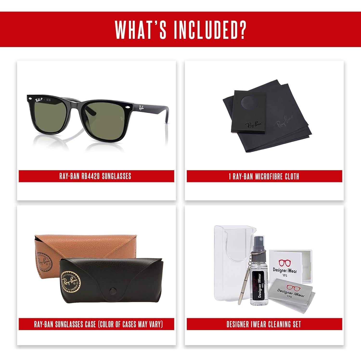 Gafas de Sol Ray-Ban RB4420 Unisex Polarizadas Negros