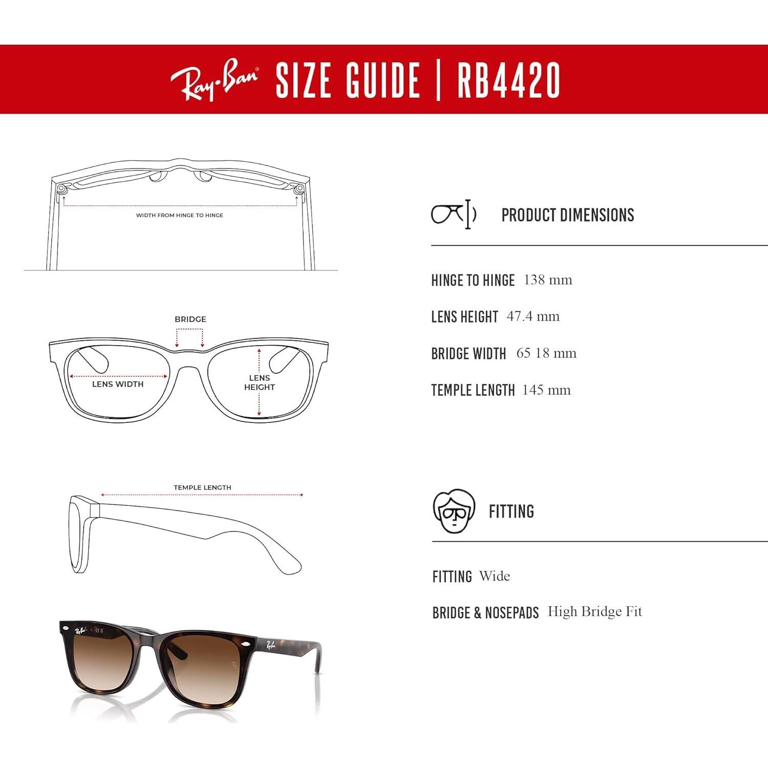 Gafas de sol Ray-Ban RB4420 unisex con kit de limpieza