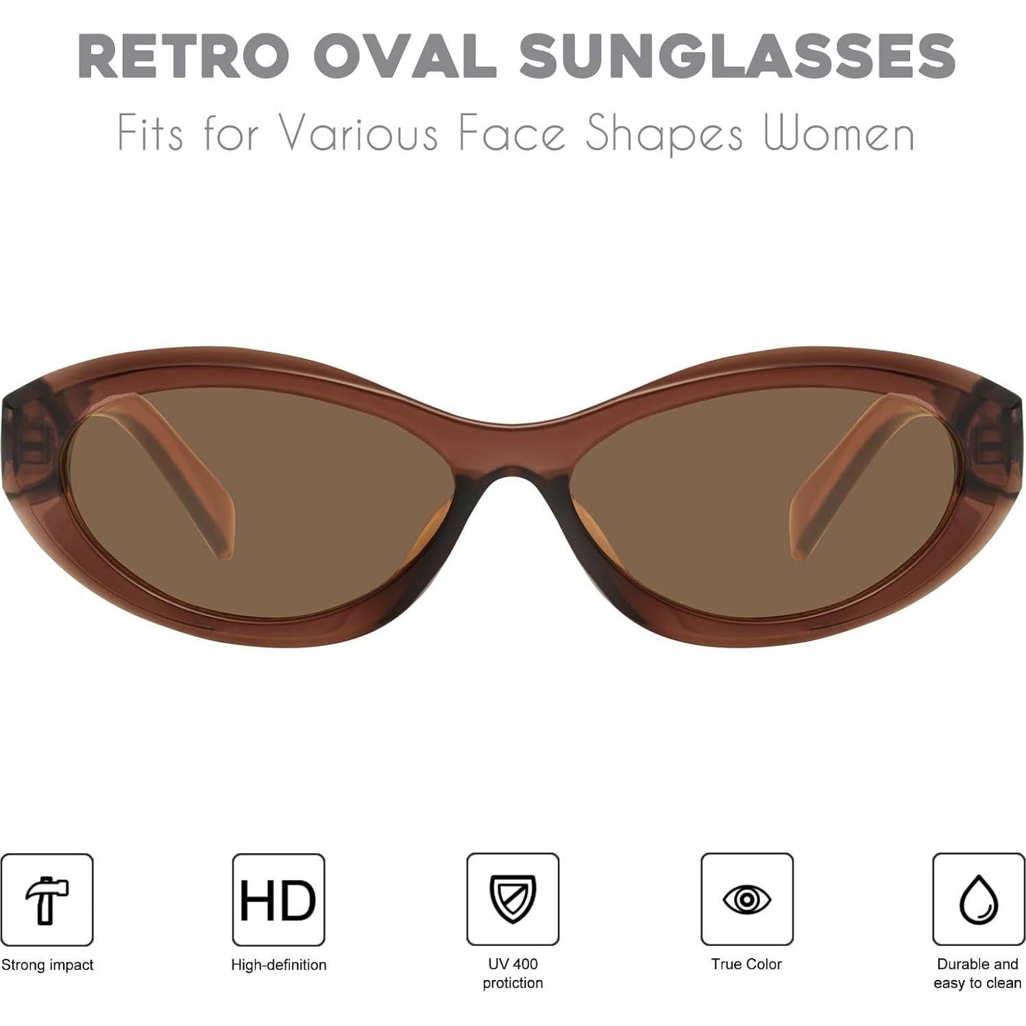 Gafas de Sol Ovaladas Mosanana MS52372 UV400 Retro