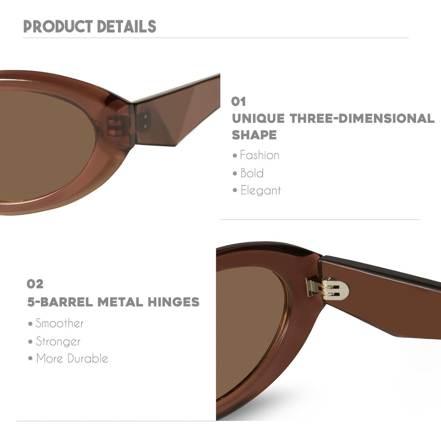 Gafas de Sol Ovaladas Mosanana MS52372 UV400 Retro