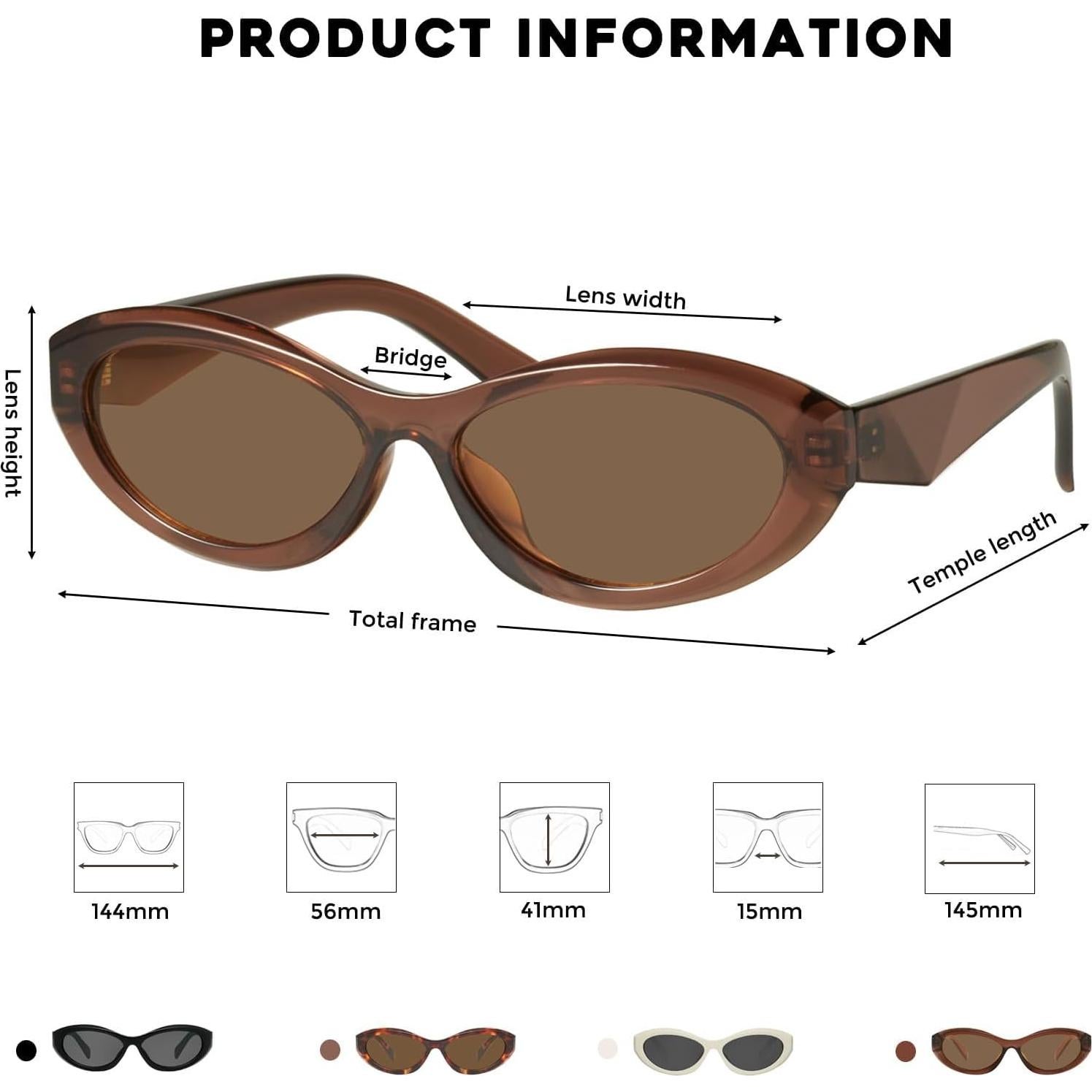 Gafas de Sol Ovaladas Mosanana MS52372 UV400 Retro