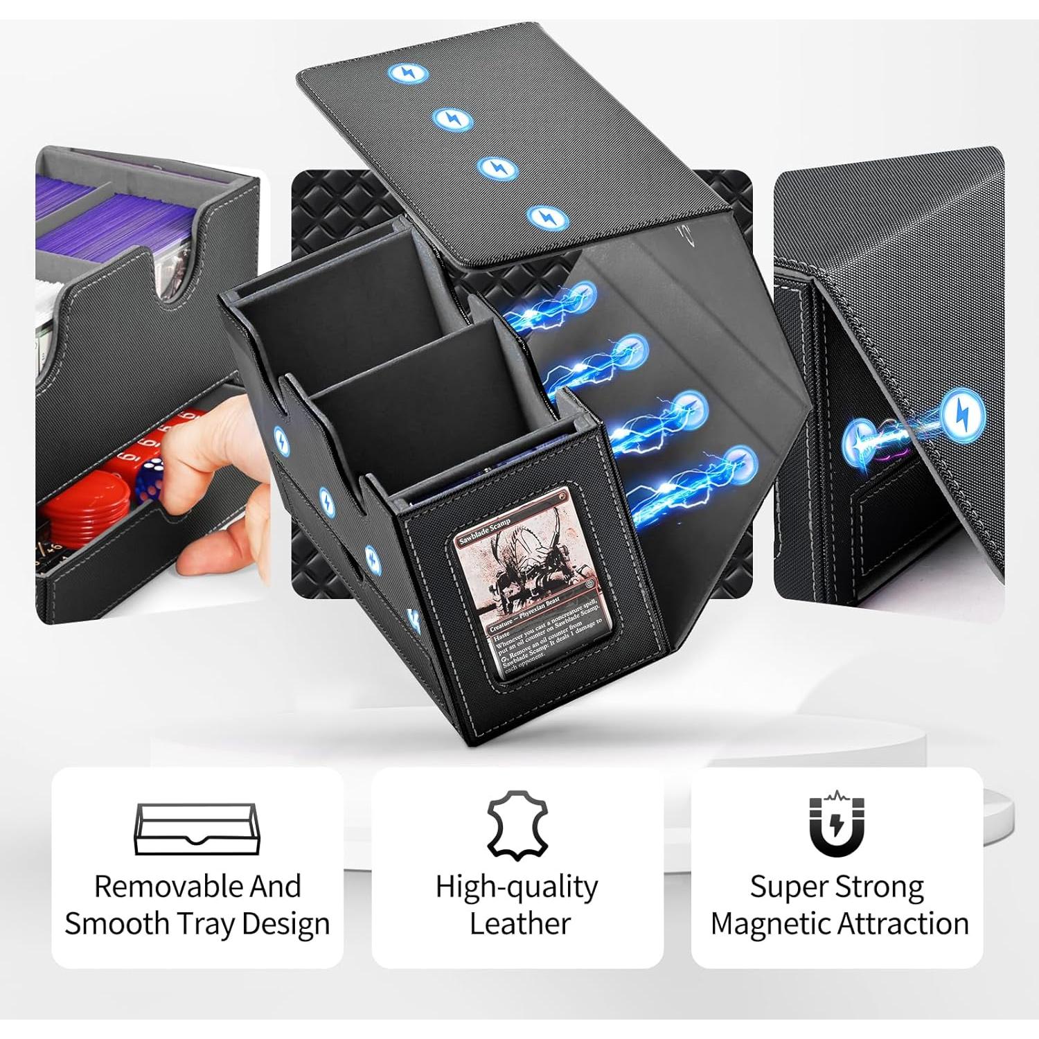 Caja de Almacenamiento de Cartas UAONO Doble con Expositores