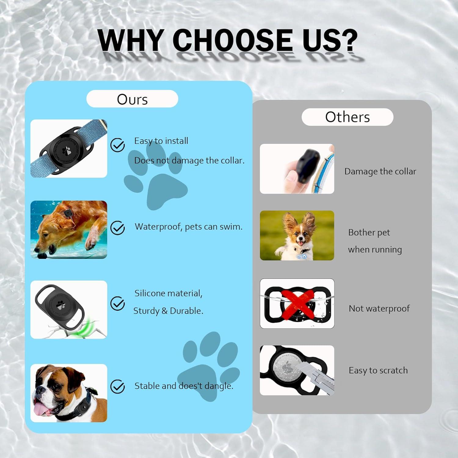 Soporte para Collar de Perro Airtag Tieuwant Negro