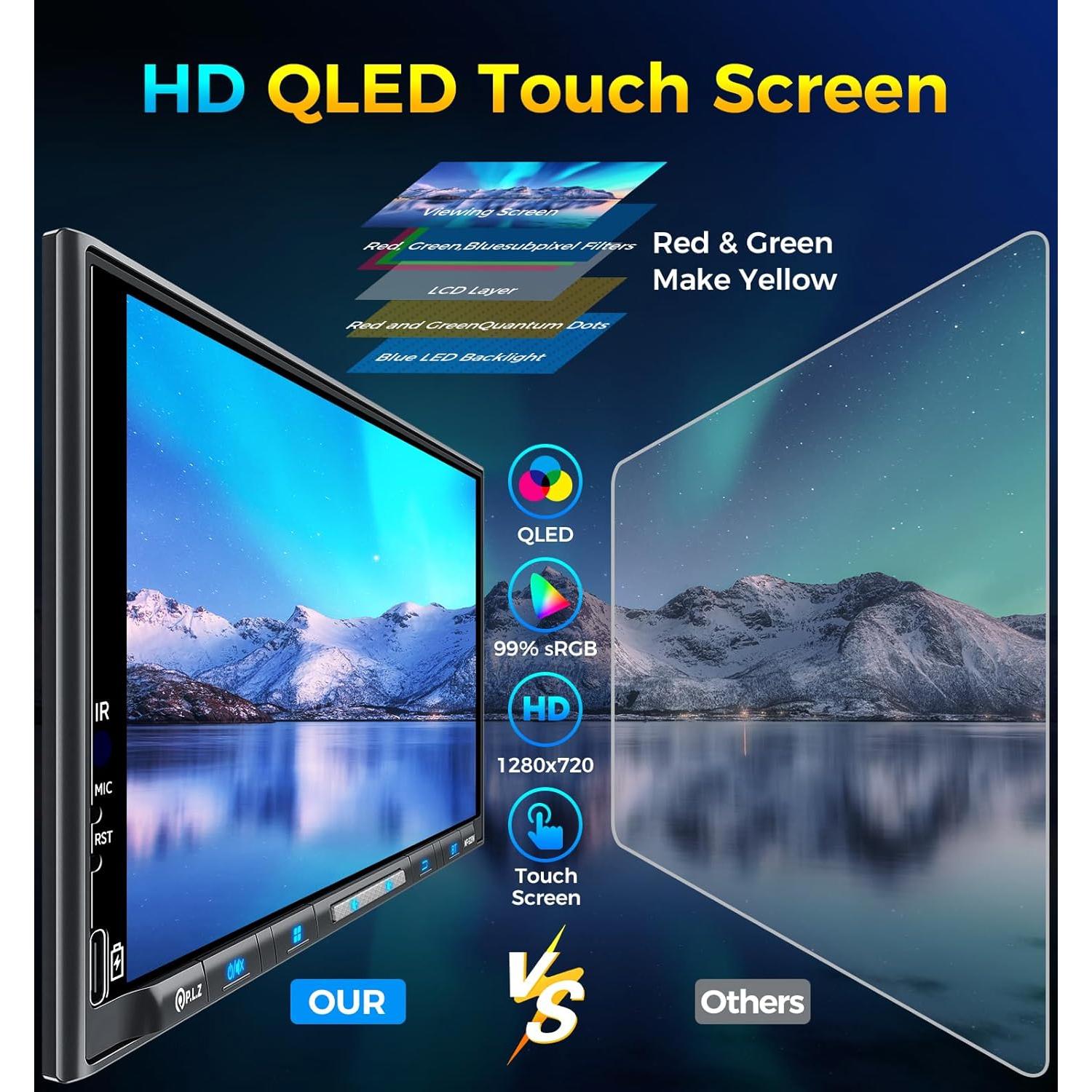 Estéreo Doble Din PLZ 7" QLED Bluetooth 5.3 240W