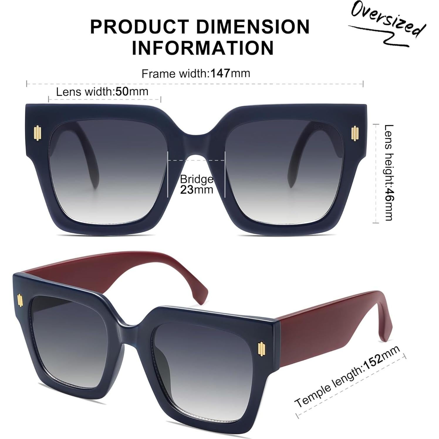 Gafas de sol grandes SOJOS SJ2194 UV400 para mujeres