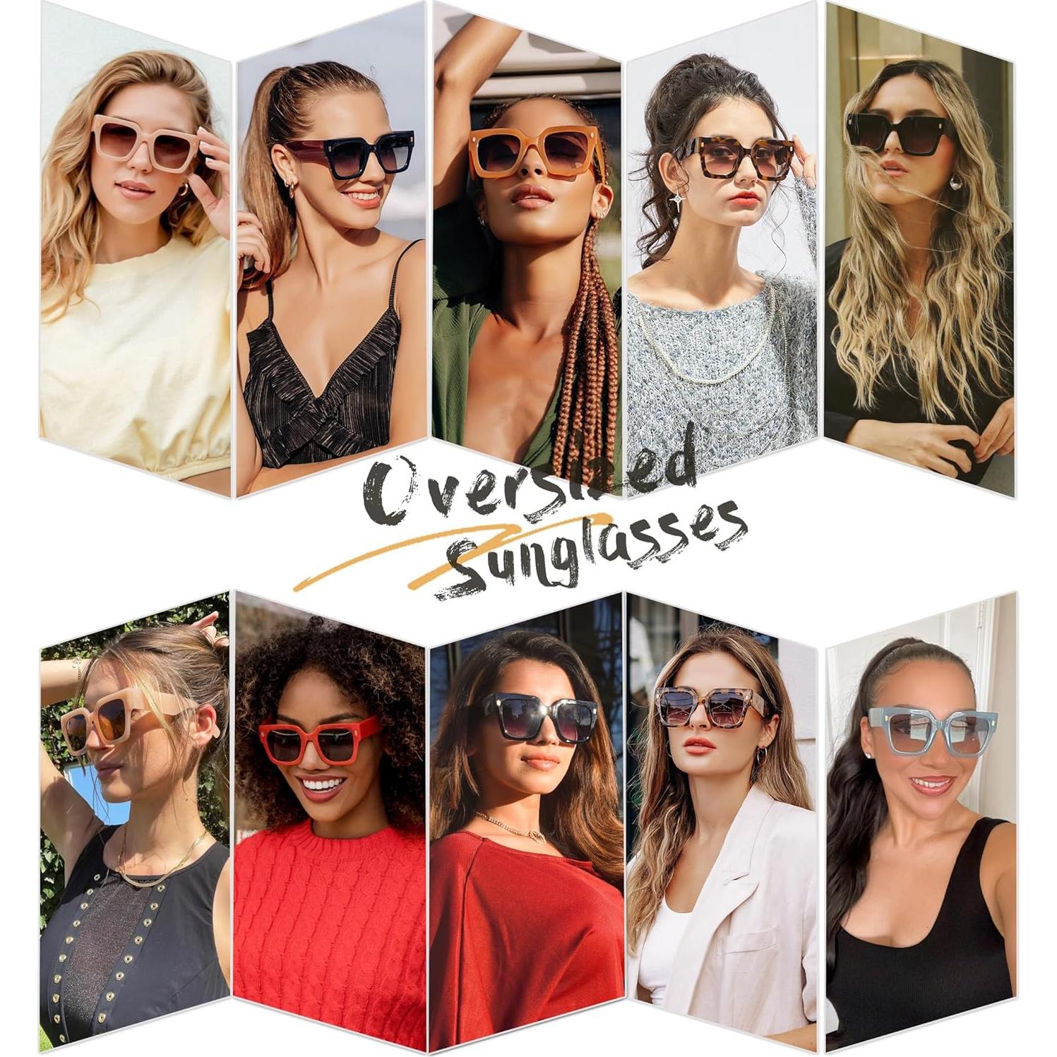 Gafas de sol cuadradas SOJOS SJ2194 UV400 para mujeres