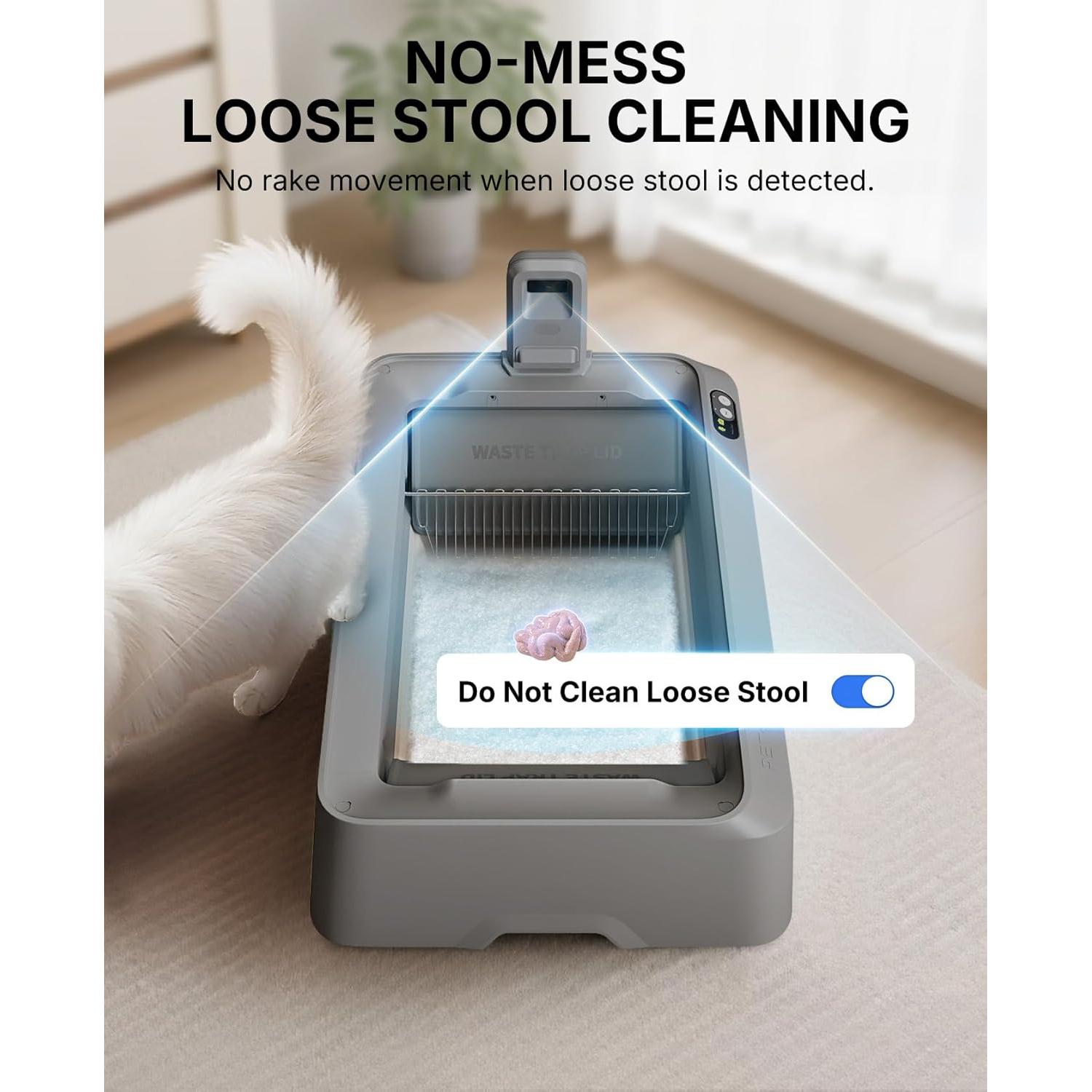 Caja de Arena Autolimpiante PETKIT Purobot Crystal Duo 81.5x53.1cm