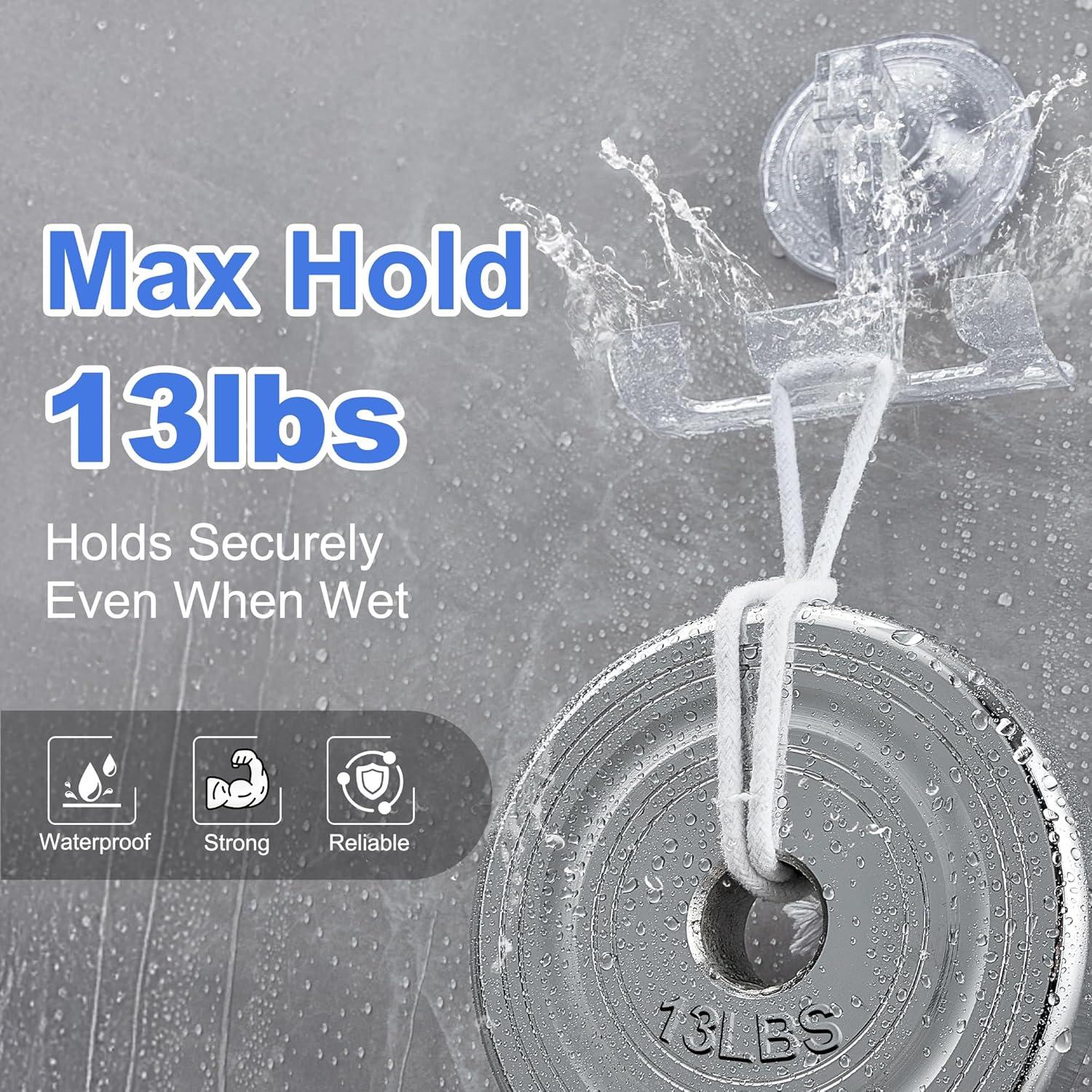 Soporte para Afeitar ANDGOO con Ventosas Potentes, Transparente