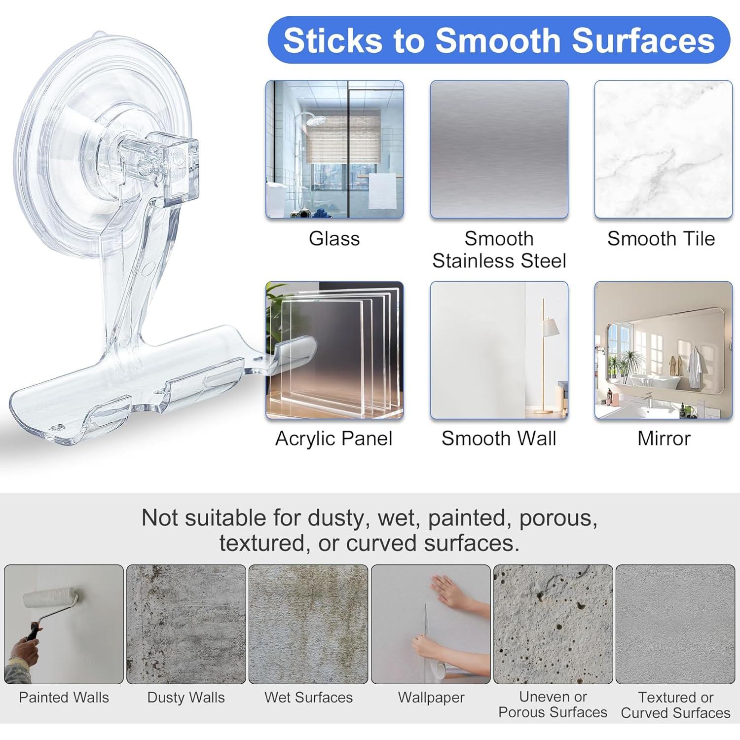 Soporte para Afeitar ANDGOO con Ventosas Potentes, Transparente