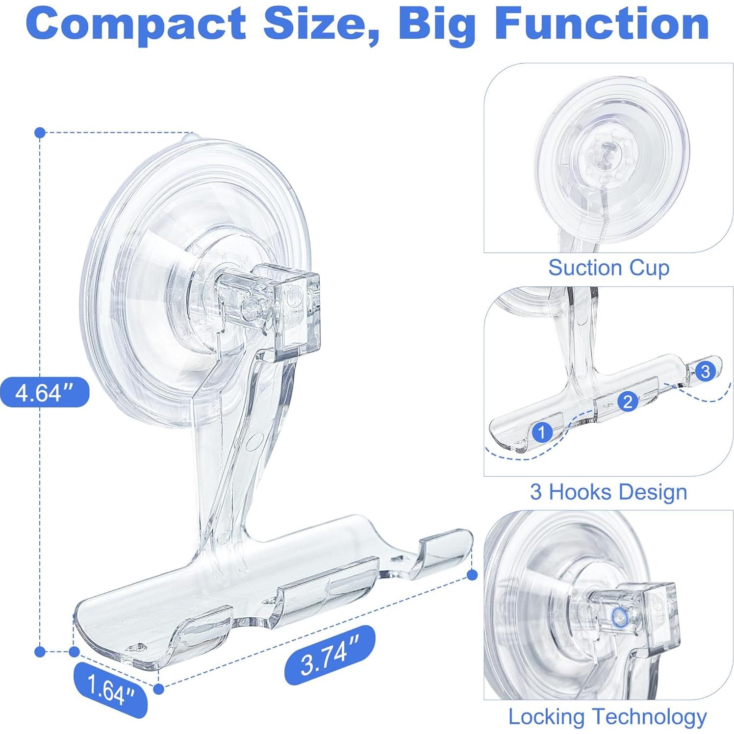 Soporte para Afeitar ANDGOO con Ventosas Potentes, Transparente