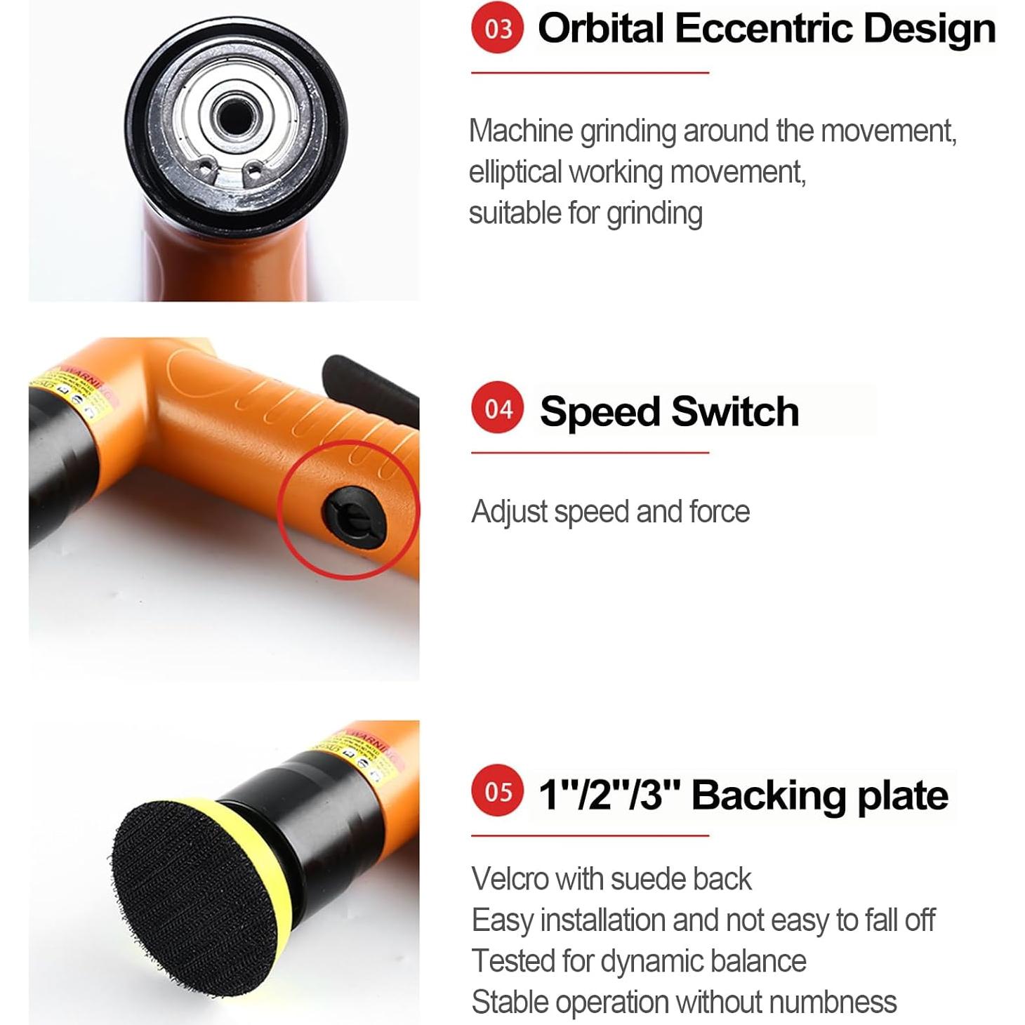 Mini Lijadora de Aire YPCOO 22000RPM con Discos de 25-75mm