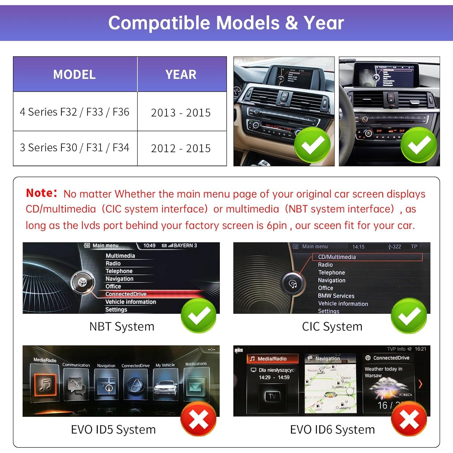 Pantalla Táctil 10.25" Road Top para BMW Serie 3/4 2012-2015