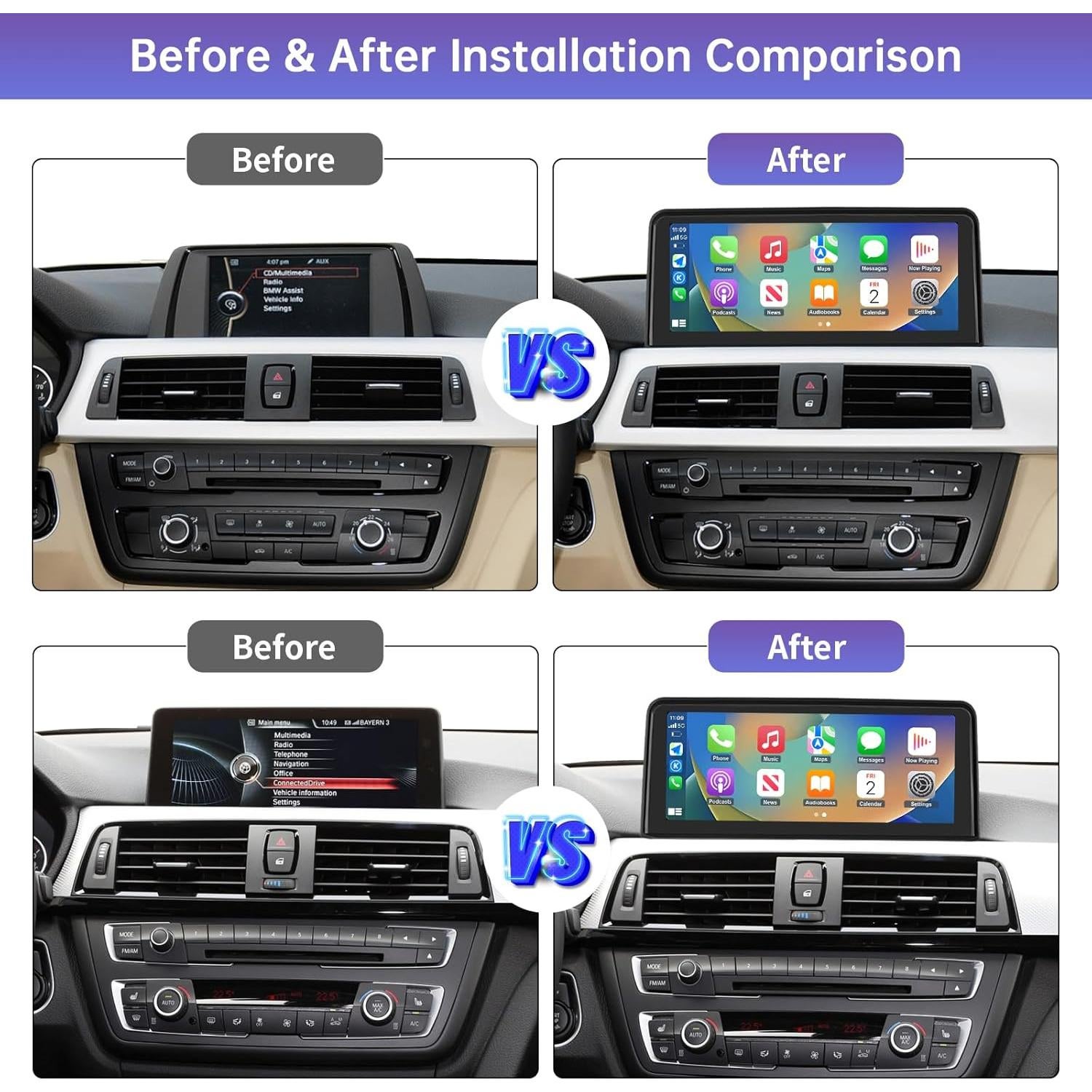 Pantalla Táctil 10.25" Road Top para BMW Serie 3/4 2012-2015