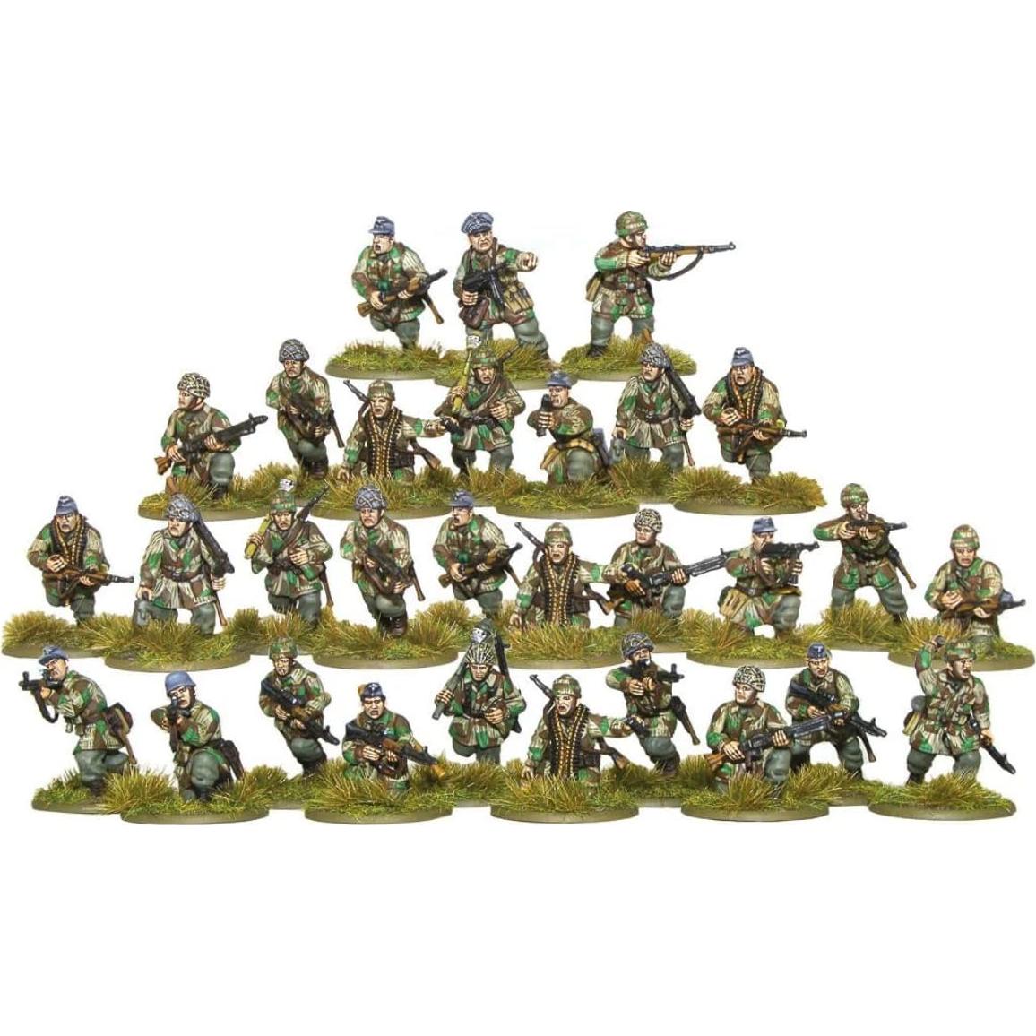 Miniaturas Paracaidistas Alemanes Warlord 1:56 - 30 Figuras Sin Pintar