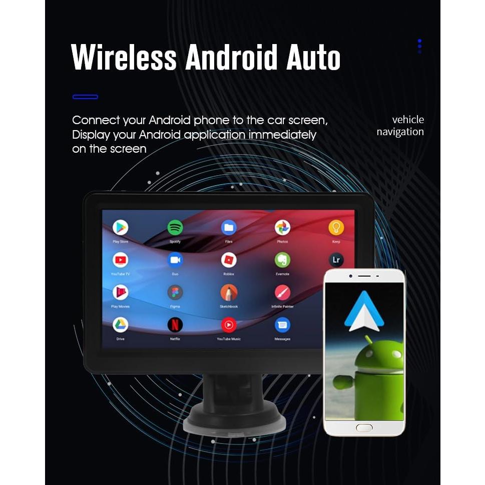 Pantalla HD 7" SZYAGE Carplay Bluetooth GPS USB AUX