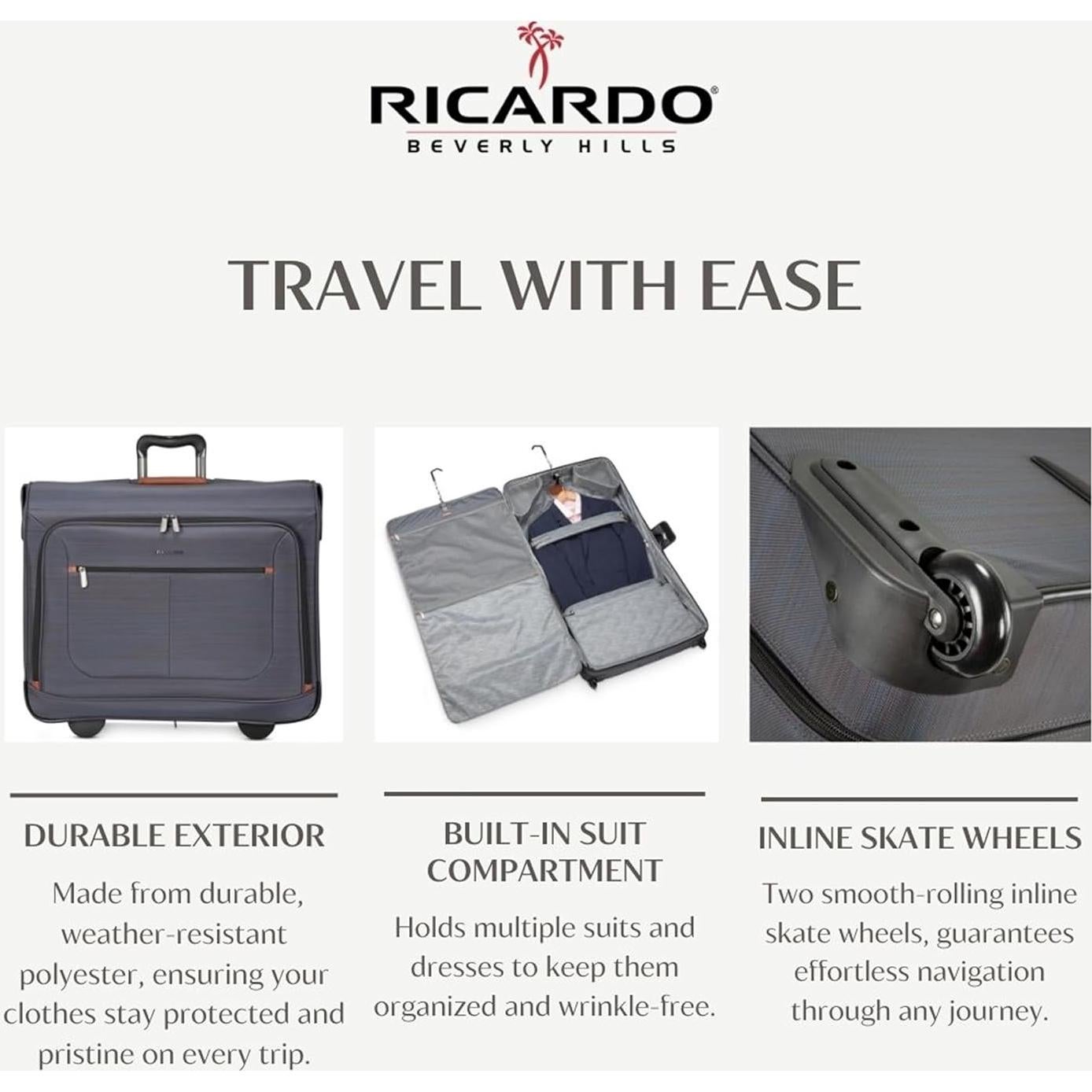 Bolsa de Ropa con Ruedas Ricardo Beverly Hills 58 cm Gris