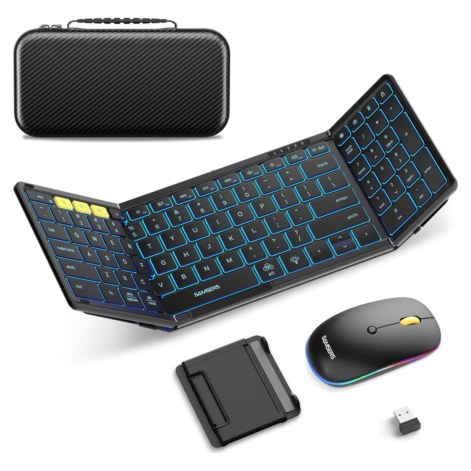 Combo Teclado y Ratón Plegable Samsers KM01X Retroiluminado