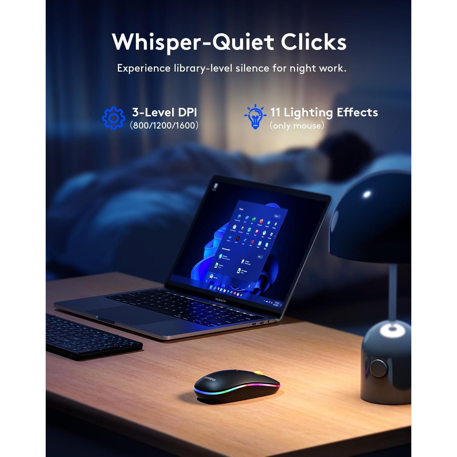 Combo Teclado y Ratón Plegable Samsers KM01X Retroiluminado