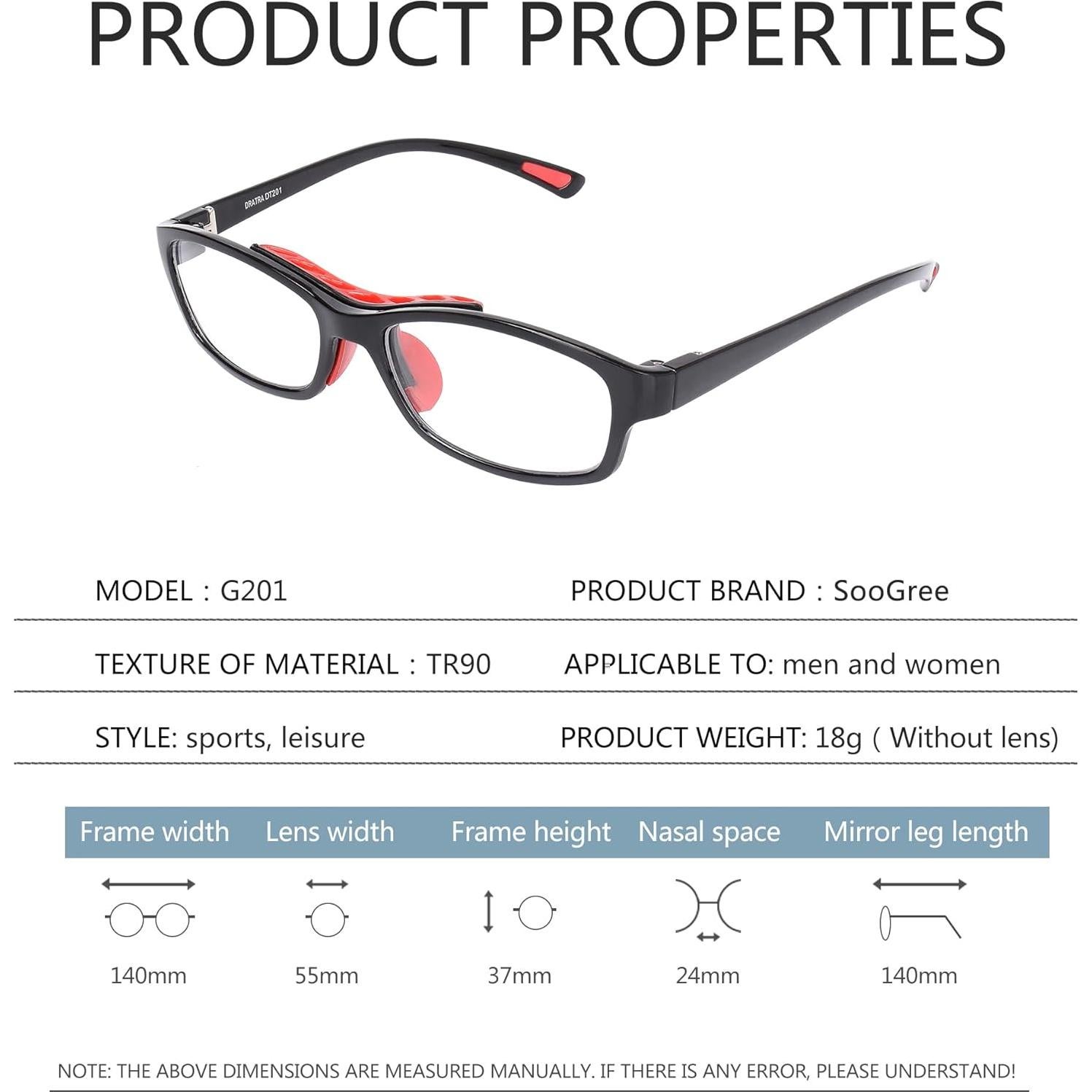 Gafas de Deporte SooGree con Patillas Intercambiables